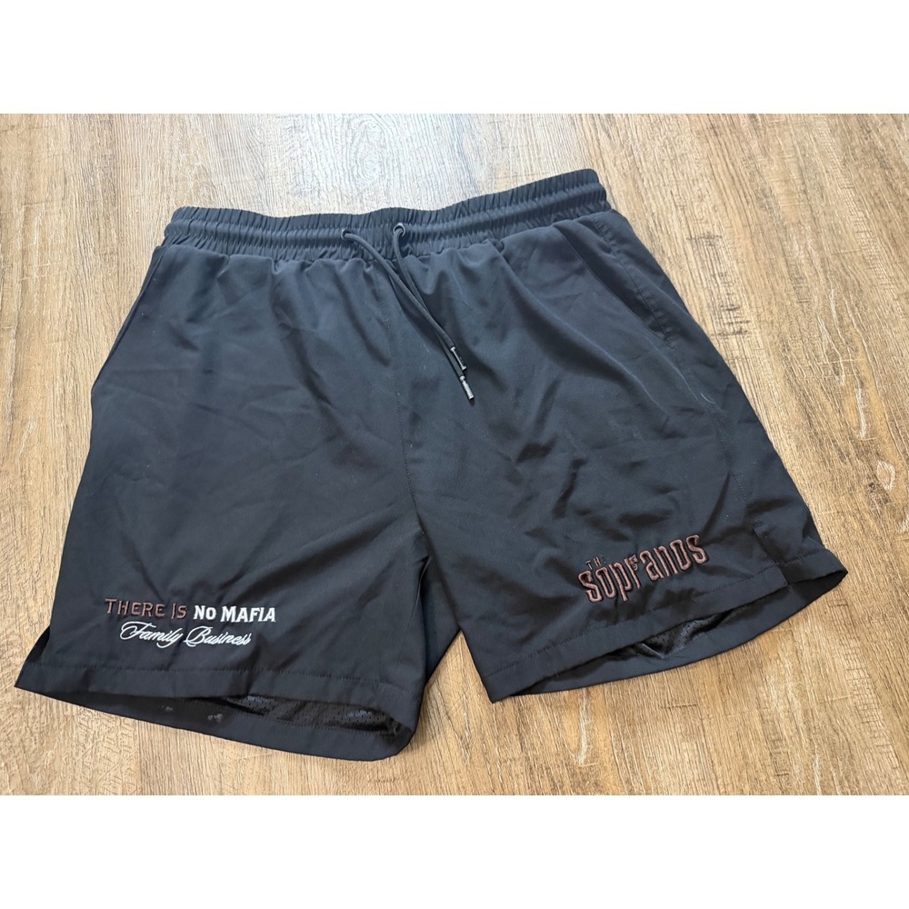 Shoe Palace x The Sopranos HBO Mesh Shorts Mens XL Black Mafia Family Business
